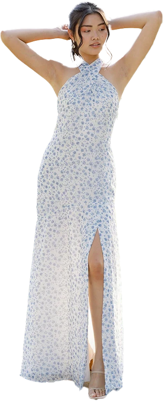 Athena Chiffon Floral Print Dress | Made To Order - Image 39