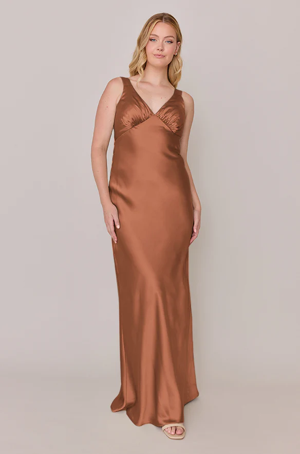 Audrey Satin Dress | Made To Order - Image 35