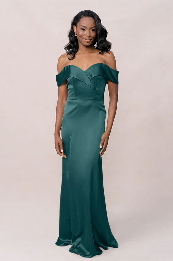 Bardot Satin Dress | Made To Order - Image 16