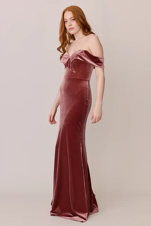 Bardot Velvet Dress | Made To Order - Image 3