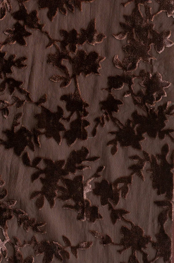 Floral Burnout Velvet Fabric By Yard | Made To Order - Image 4