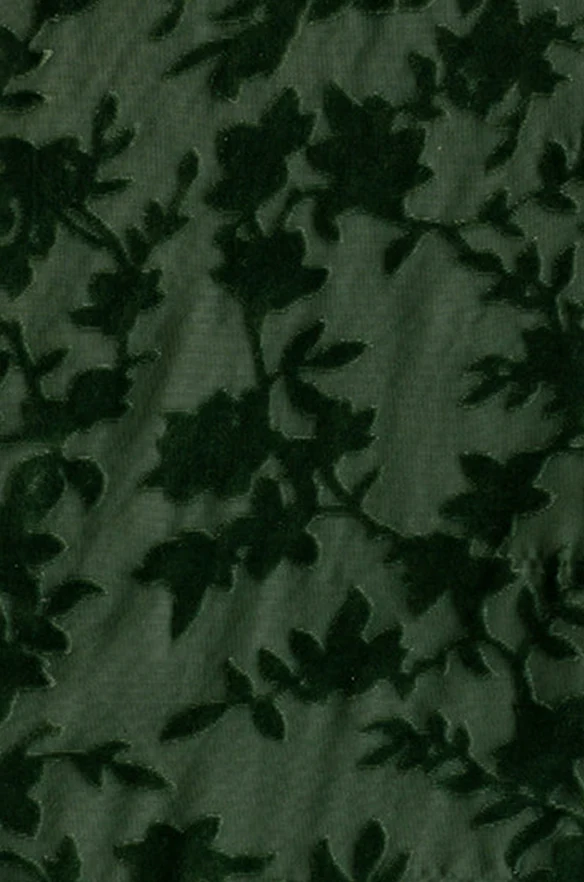Floral Burnout Velvet Fabric By Yard | Made To Order - Image 5