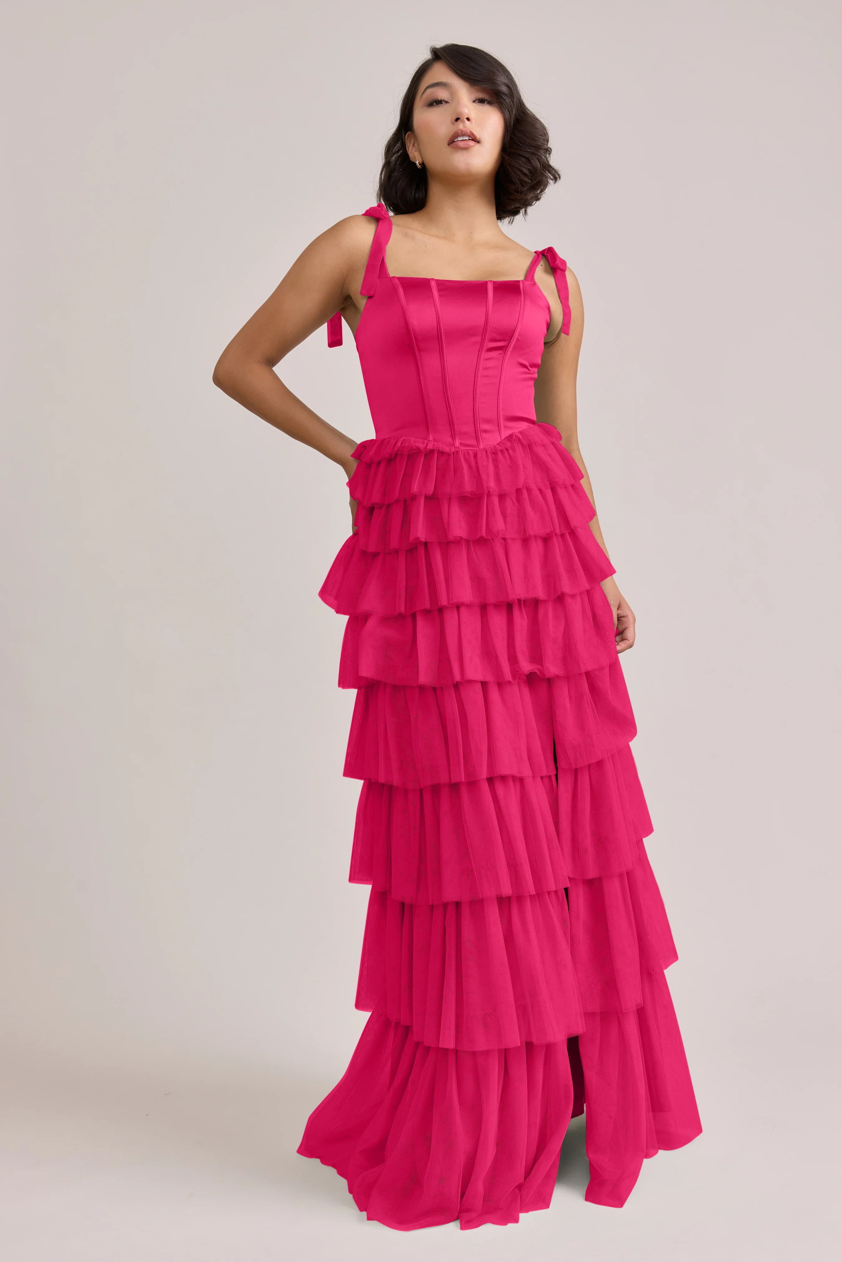 Charlotte Satin + Tulle Dress | Made To Order - Image 21