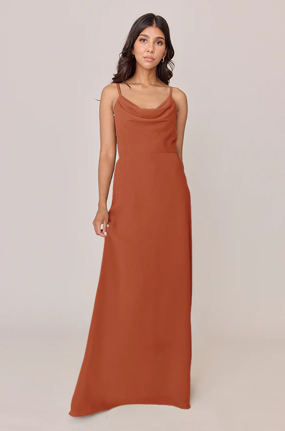 Chiffon Mega Swatch | Ready To Ship | Rust Orange - Image 2