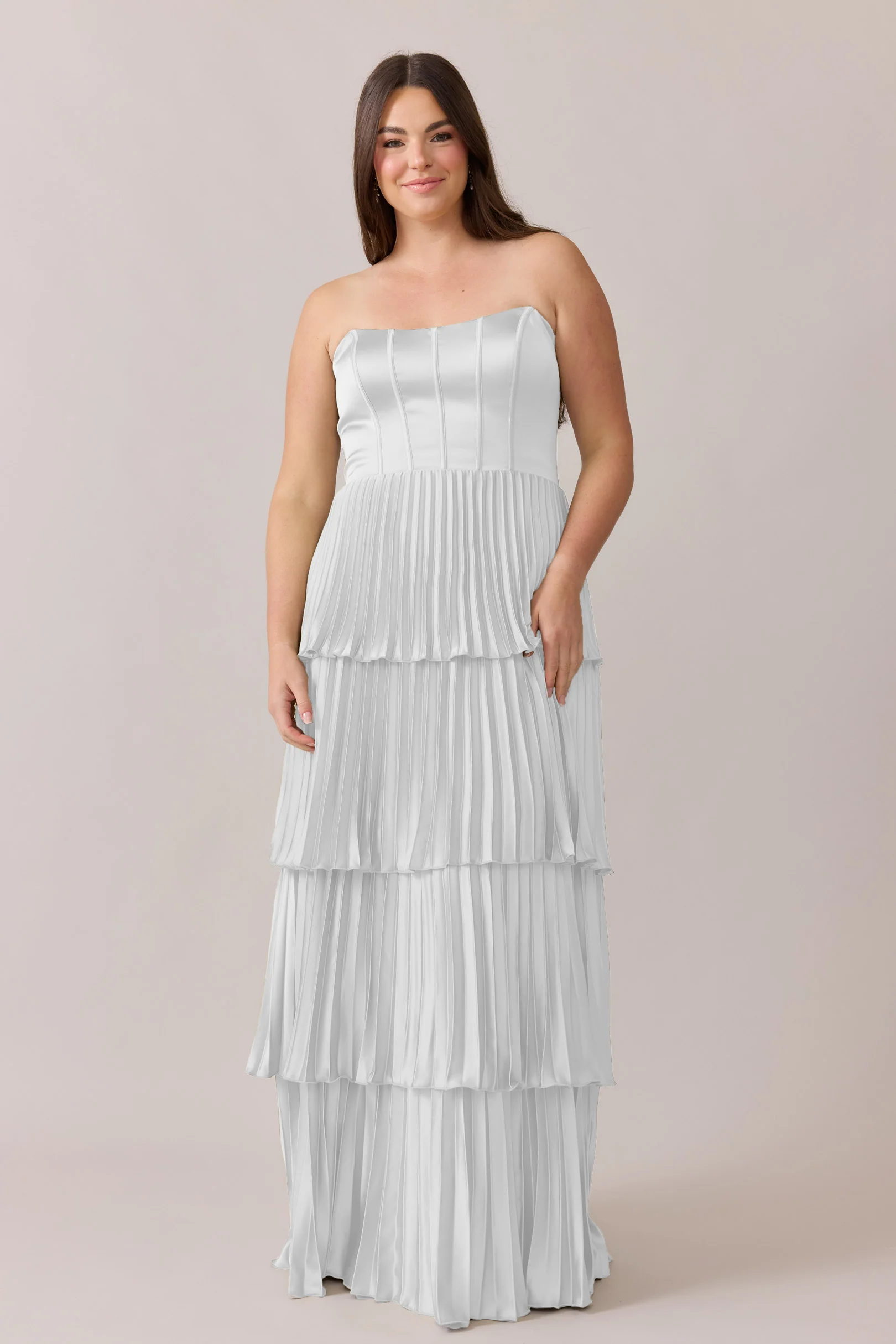 Collins Satin Pleated Dress | Made To Order - Image 100