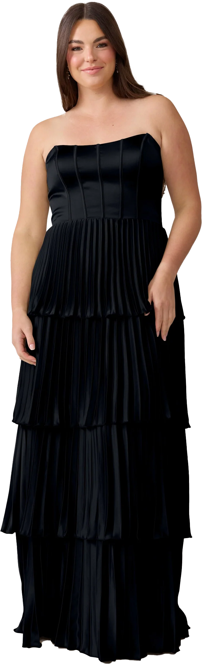 Collins Satin Pleated Dress | Made To Order - Image 103