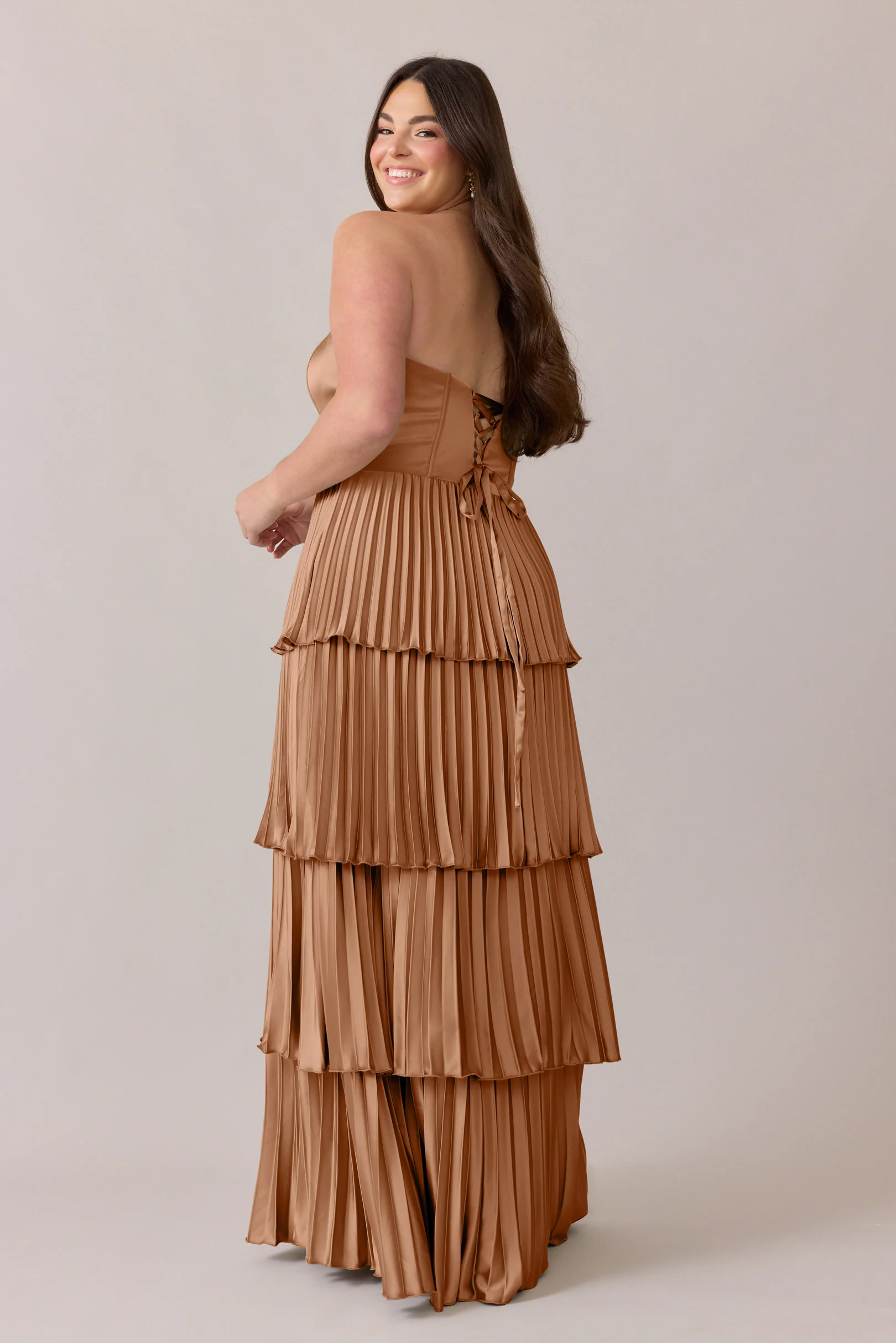 Collins Satin Pleated Dress | Made To Order - Image 11