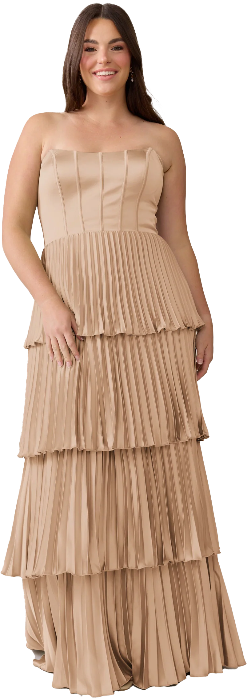 Collins Satin Pleated Dress | Made To Order - Image 120