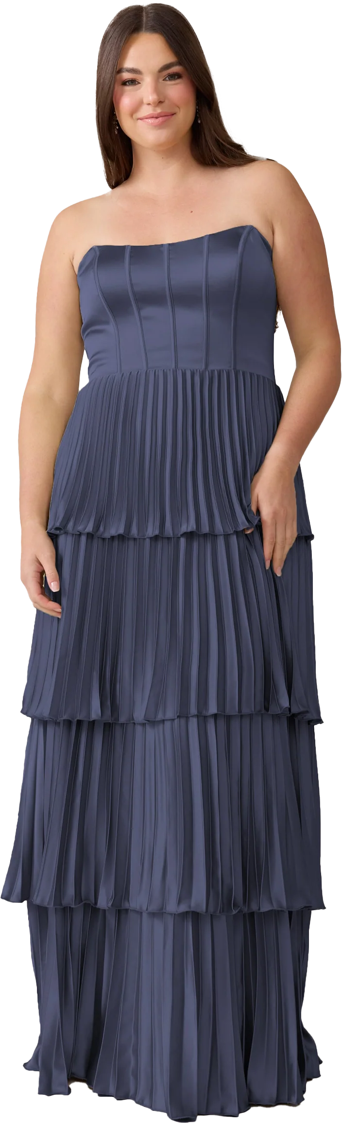 Collins Satin Pleated Dress | Made To Order - Image 122