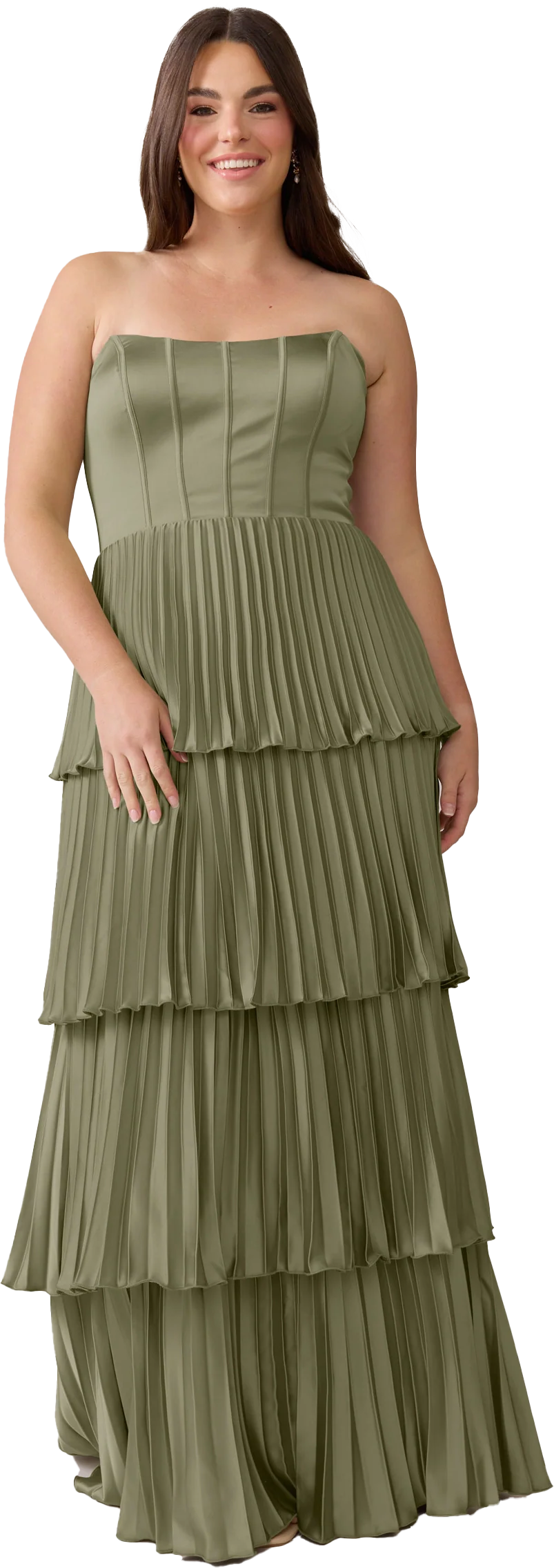 Collins Satin Pleated Dress | Made To Order - Image 129