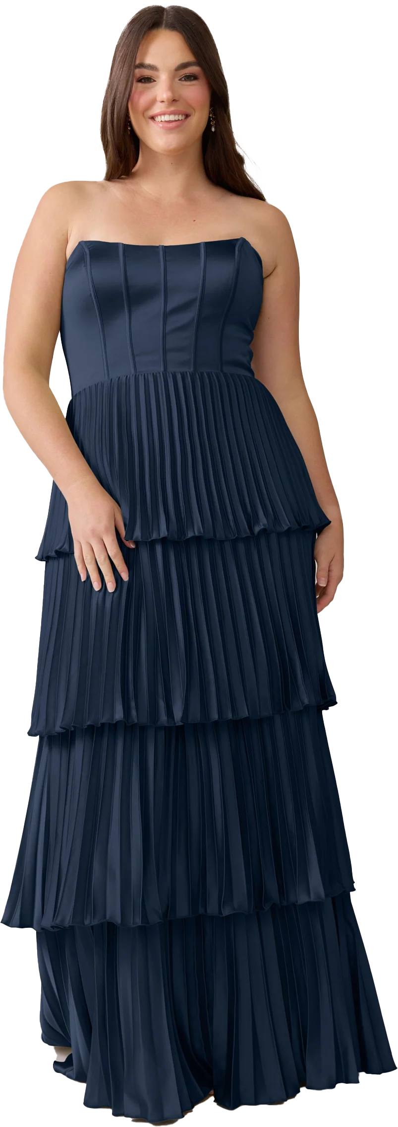 Collins Satin Pleated Dress | Made To Order - Image 130