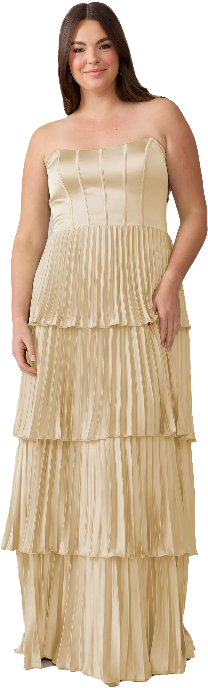 Collins Satin Pleated Dress | Made To Order - Image 131