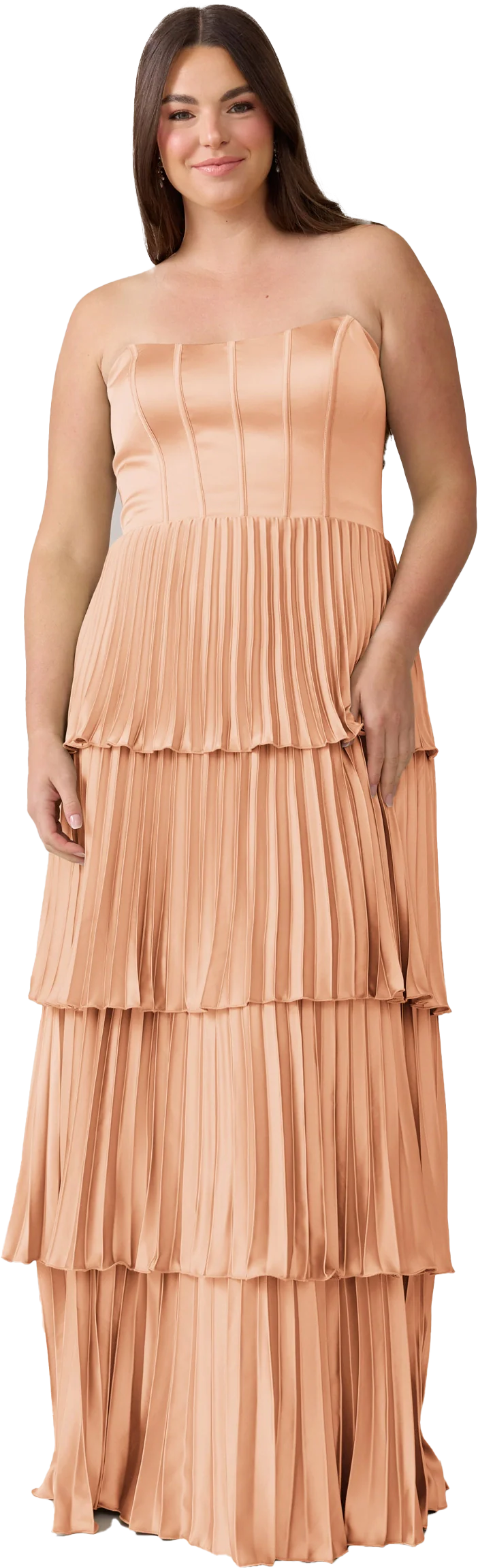 Collins Satin Pleated Dress | Made To Order - Image 132