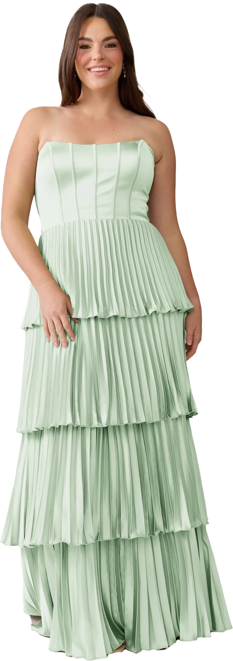 Collins Satin Pleated Dress | Made To Order - Image 133