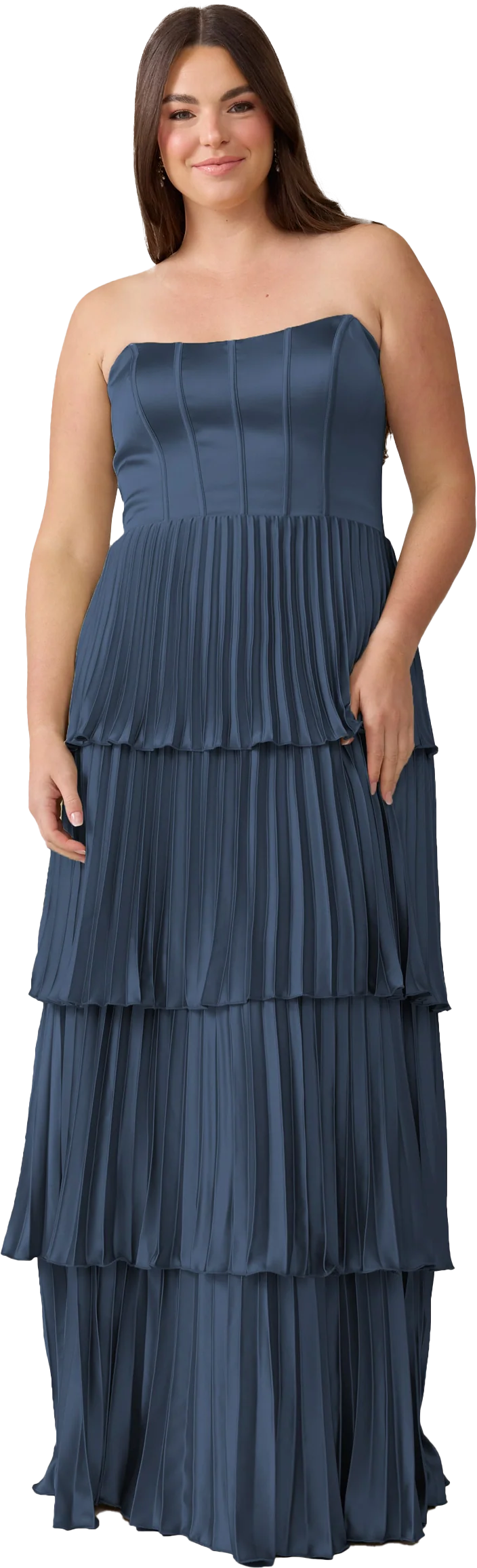 Collins Satin Pleated Dress | Made To Order - Image 135