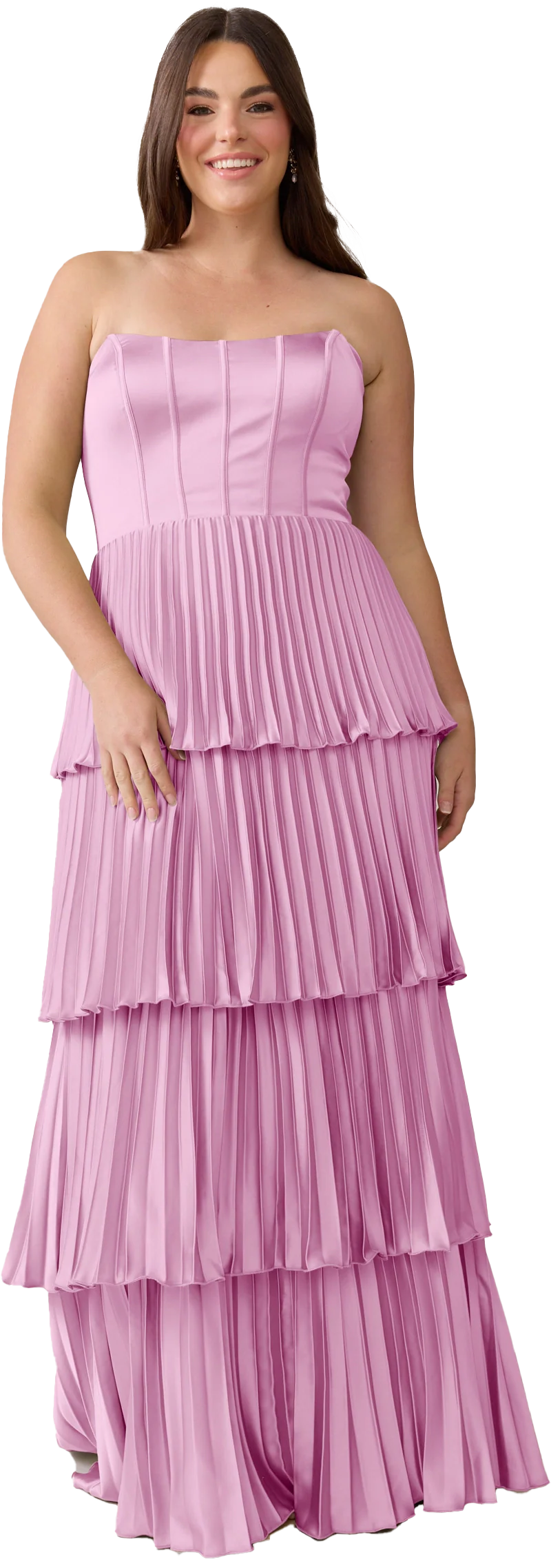 Collins Satin Pleated Dress | Made To Order - Image 136