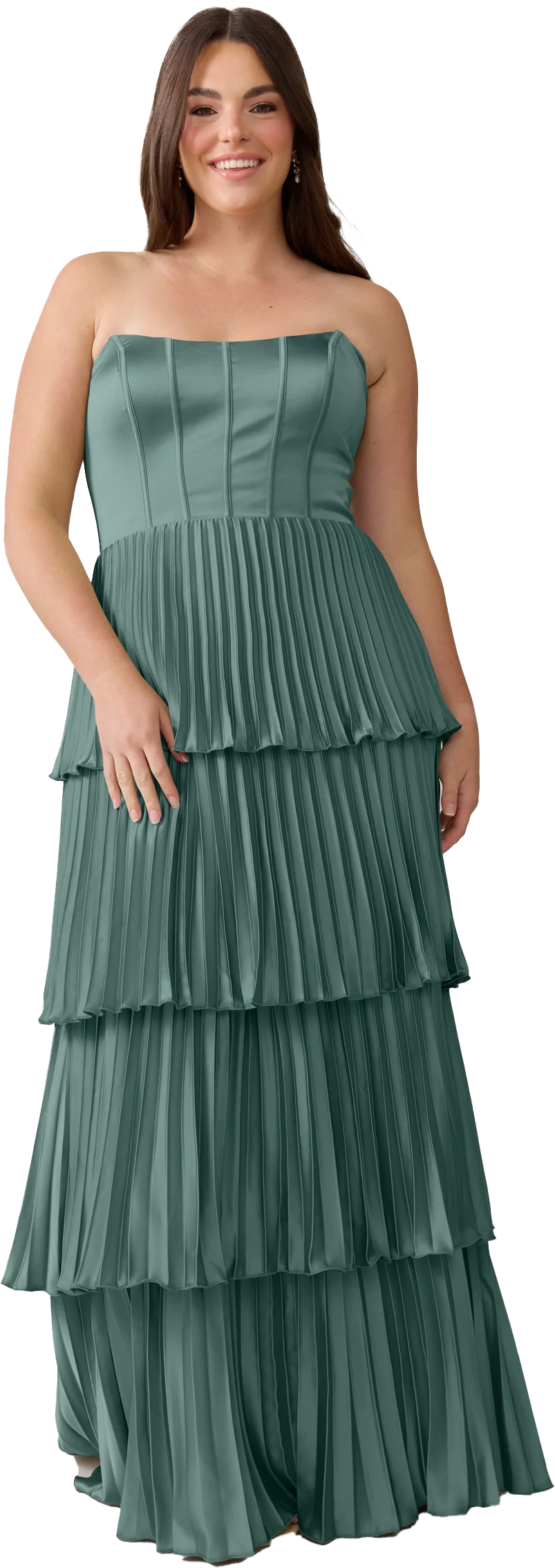 Collins Satin Pleated Dress | Made To Order - Image 138