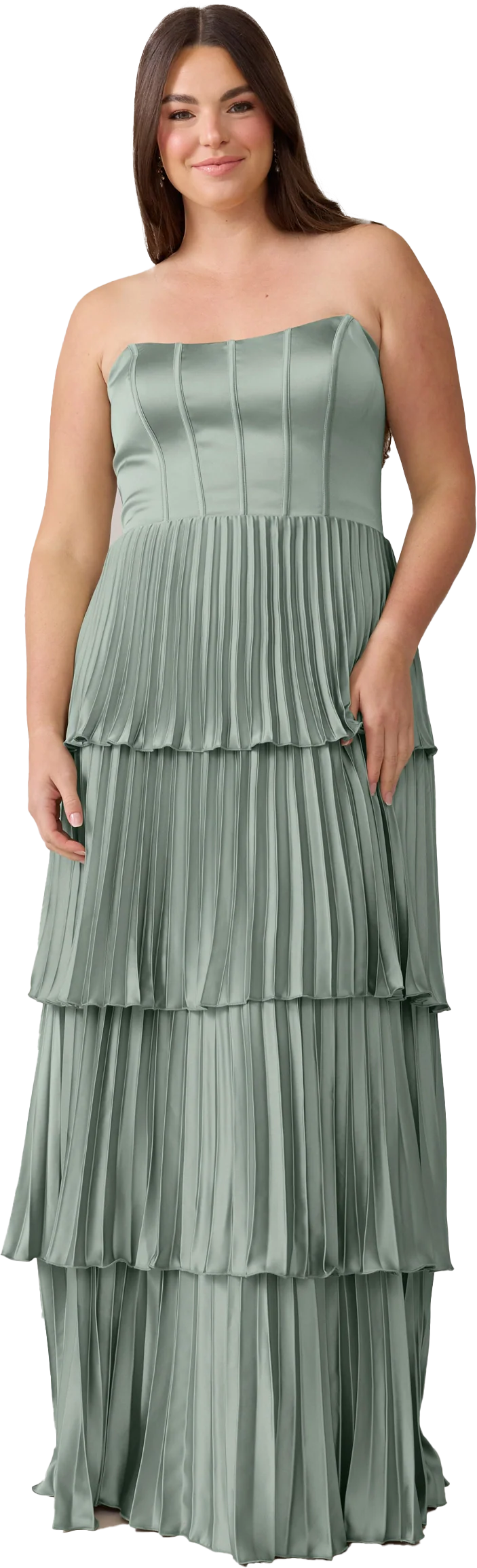 Collins Satin Pleated Dress | Made To Order - Image 141