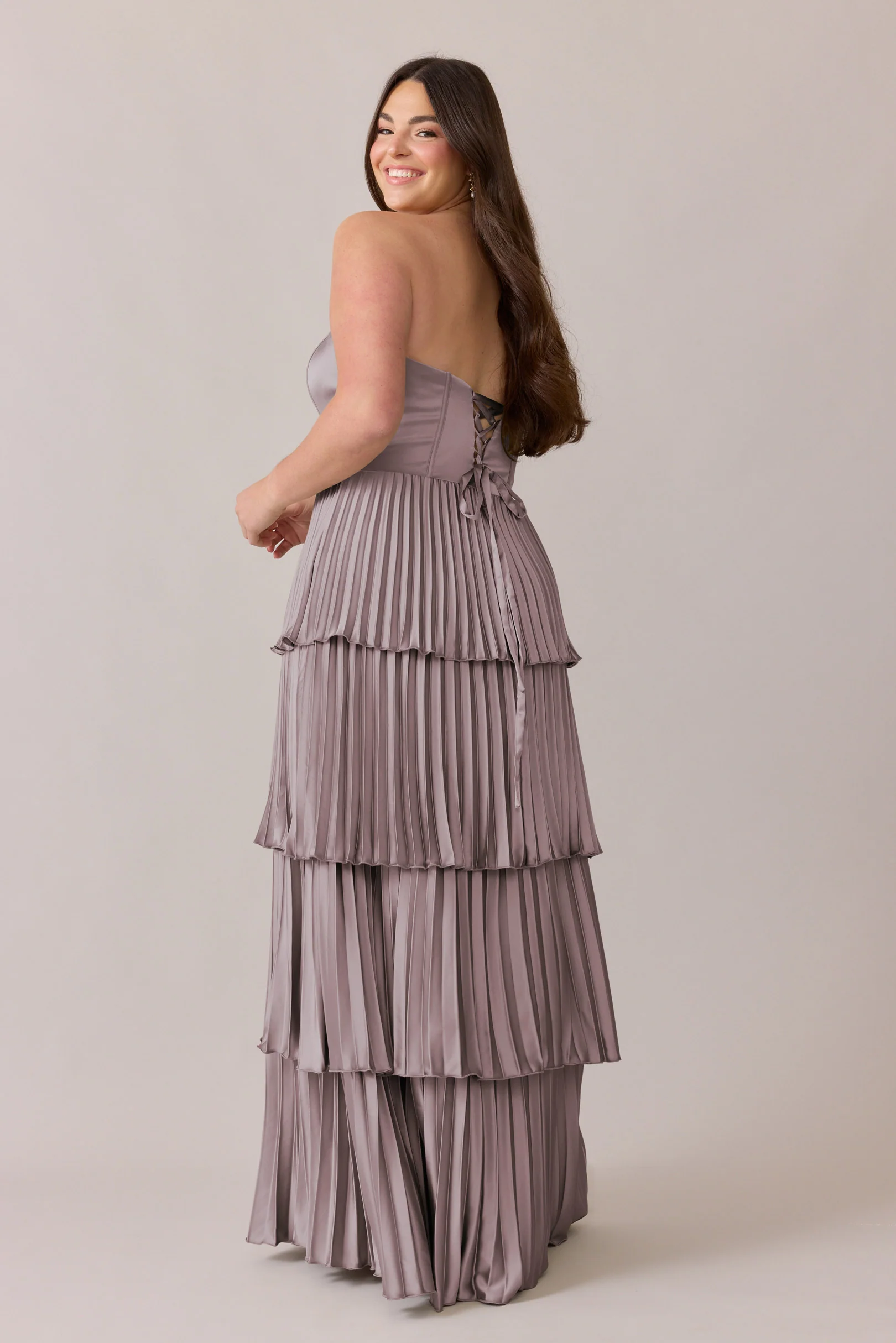Collins Satin Pleated Dress | Made To Order - Image 15