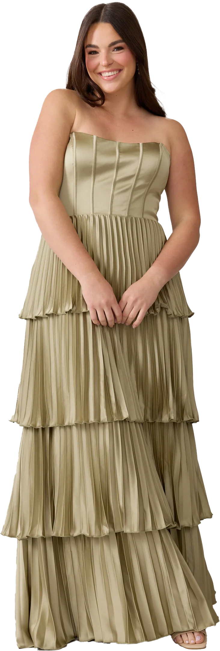 Collins Satin Pleated Dress | Made To Order - Image 151