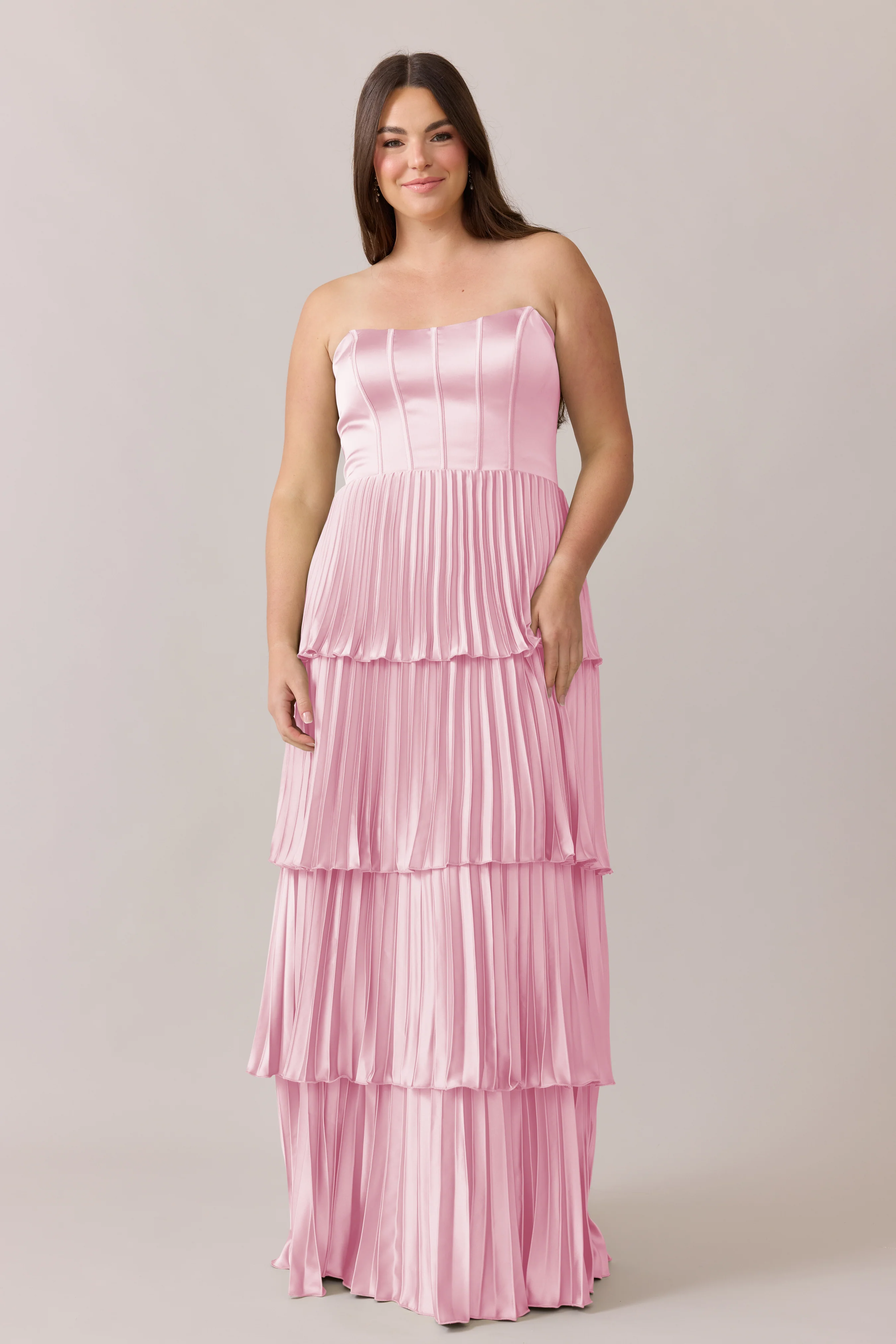 Collins Satin Pleated Dress | Made To Order - Image 157