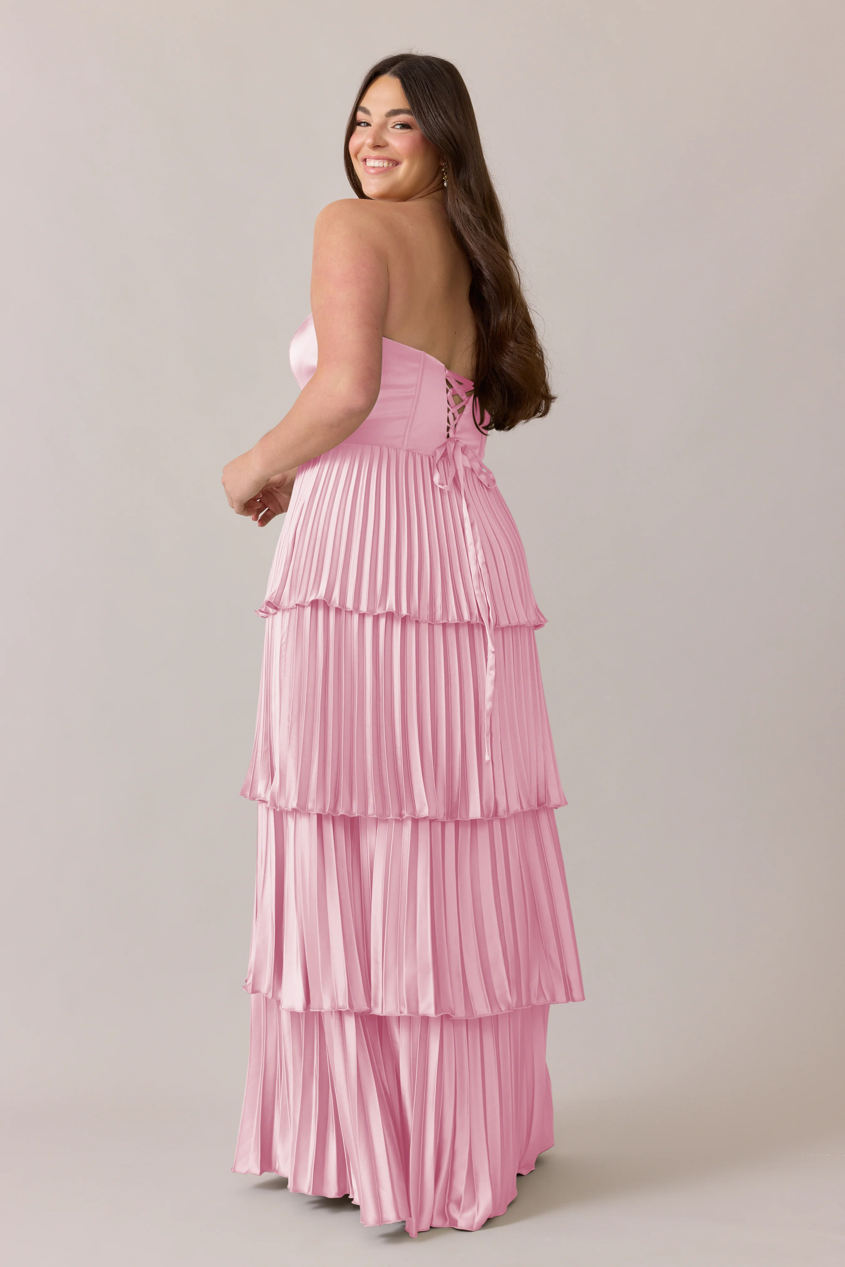 Collins Satin Pleated Dress | Made To Order - Image 158