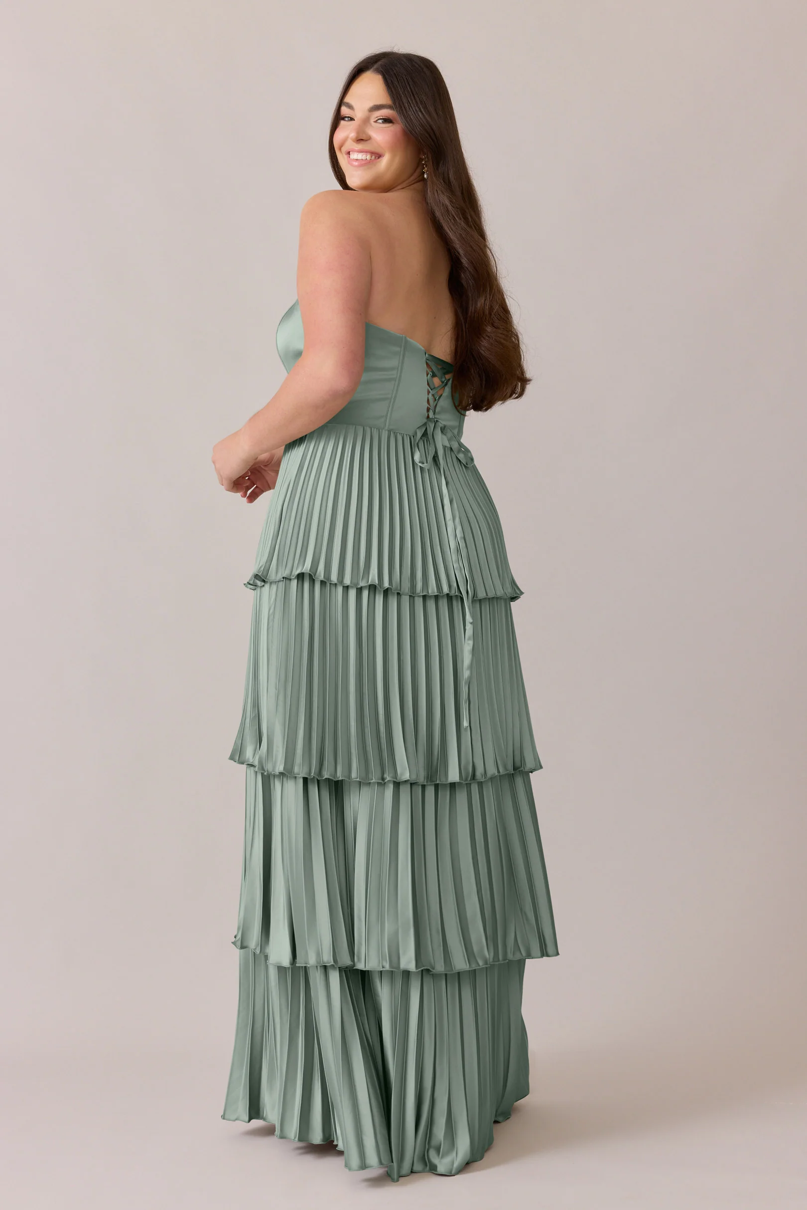 Collins Satin Pleated Dress | Made To Order - Image 21