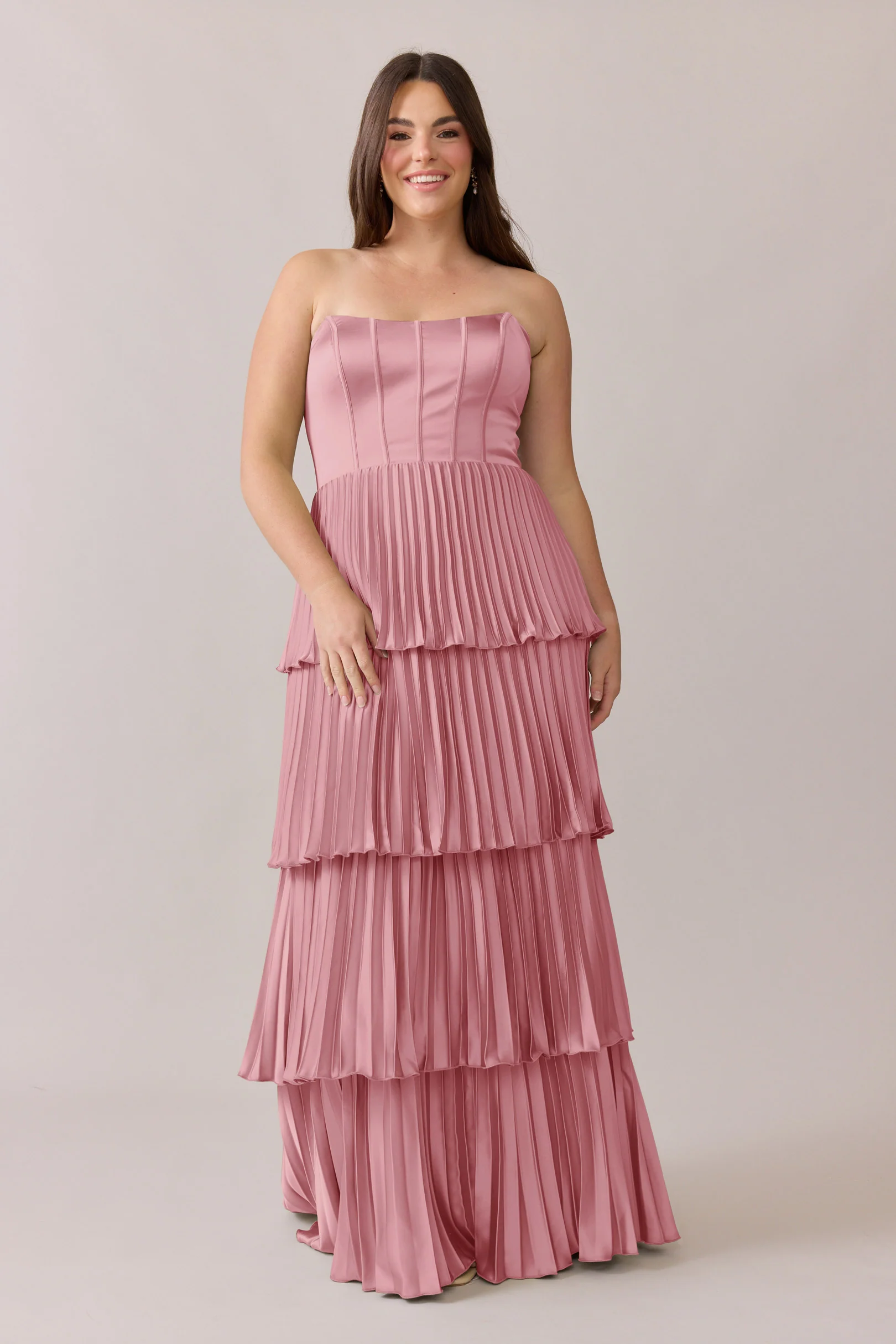 Collins Satin Pleated Dress | Made To Order - Image 24