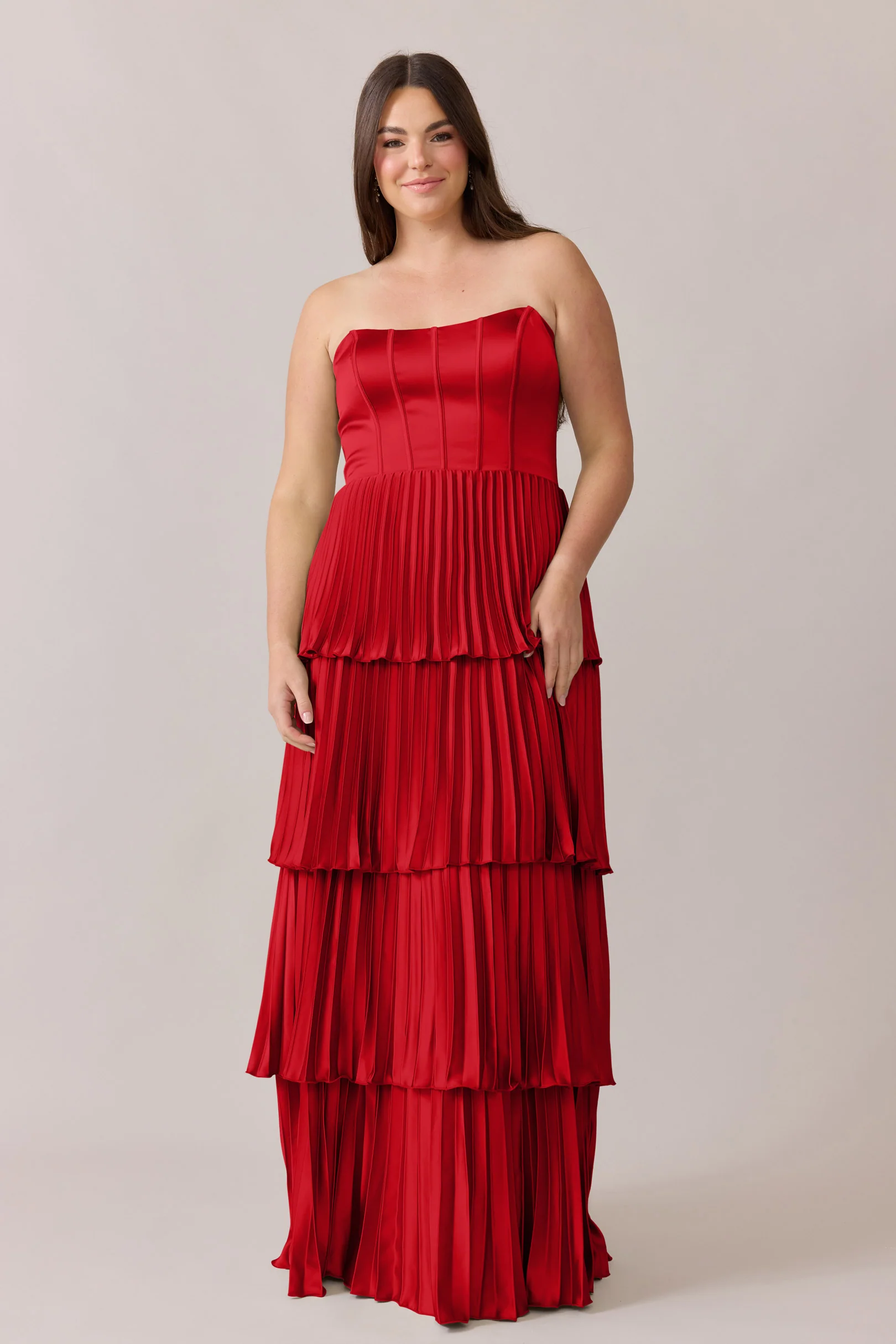 Collins Satin Pleated Dress | Made To Order - Image 34