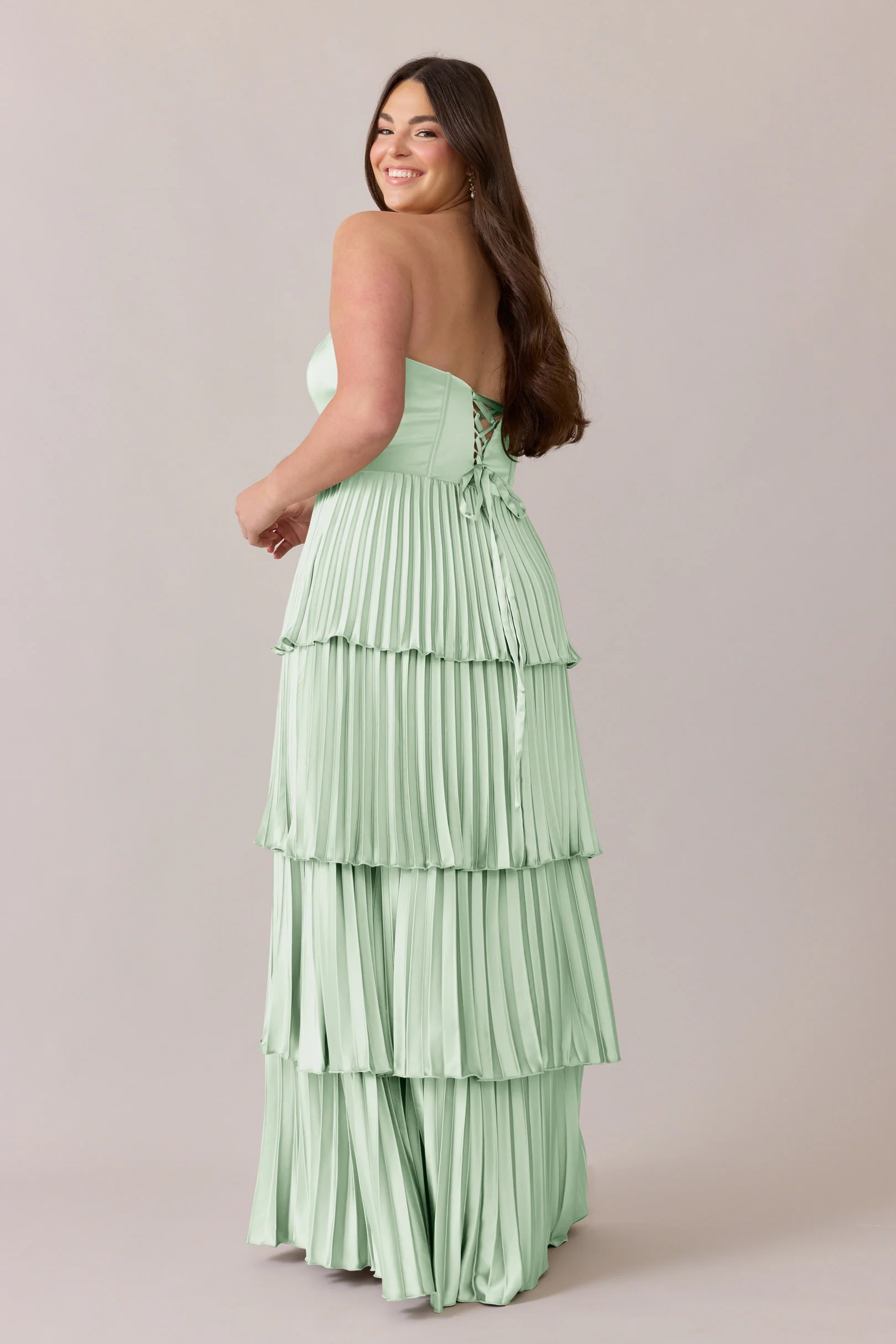 Collins Satin Pleated Dress | Made To Order - Image 37