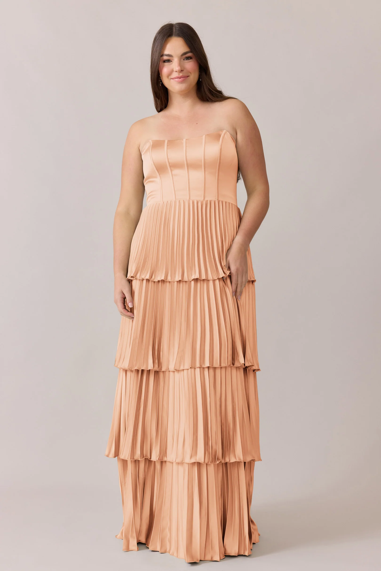 Collins Satin Pleated Dress | Made To Order - Image 38