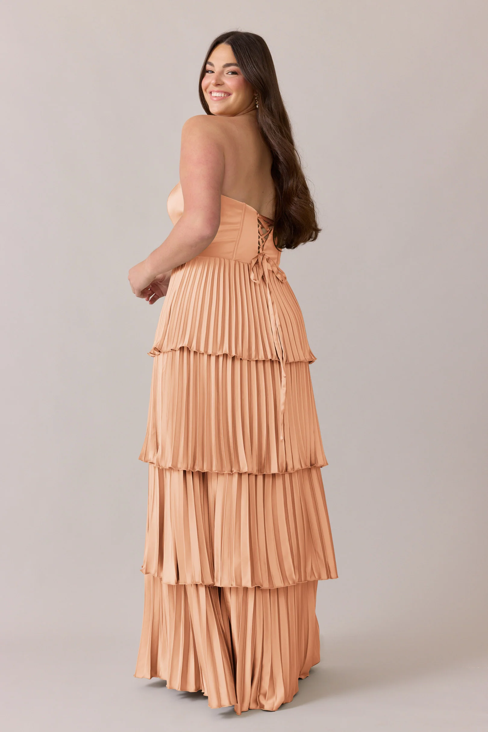 Collins Satin Pleated Dress | Made To Order - Image 39