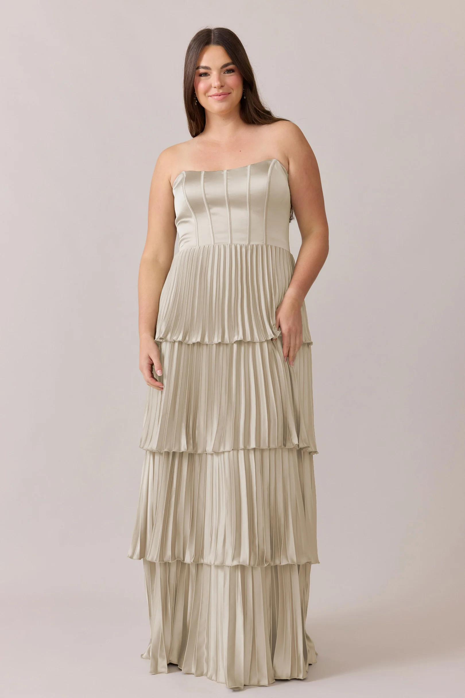 Collins Satin Pleated Dress | Made To Order - Image 4