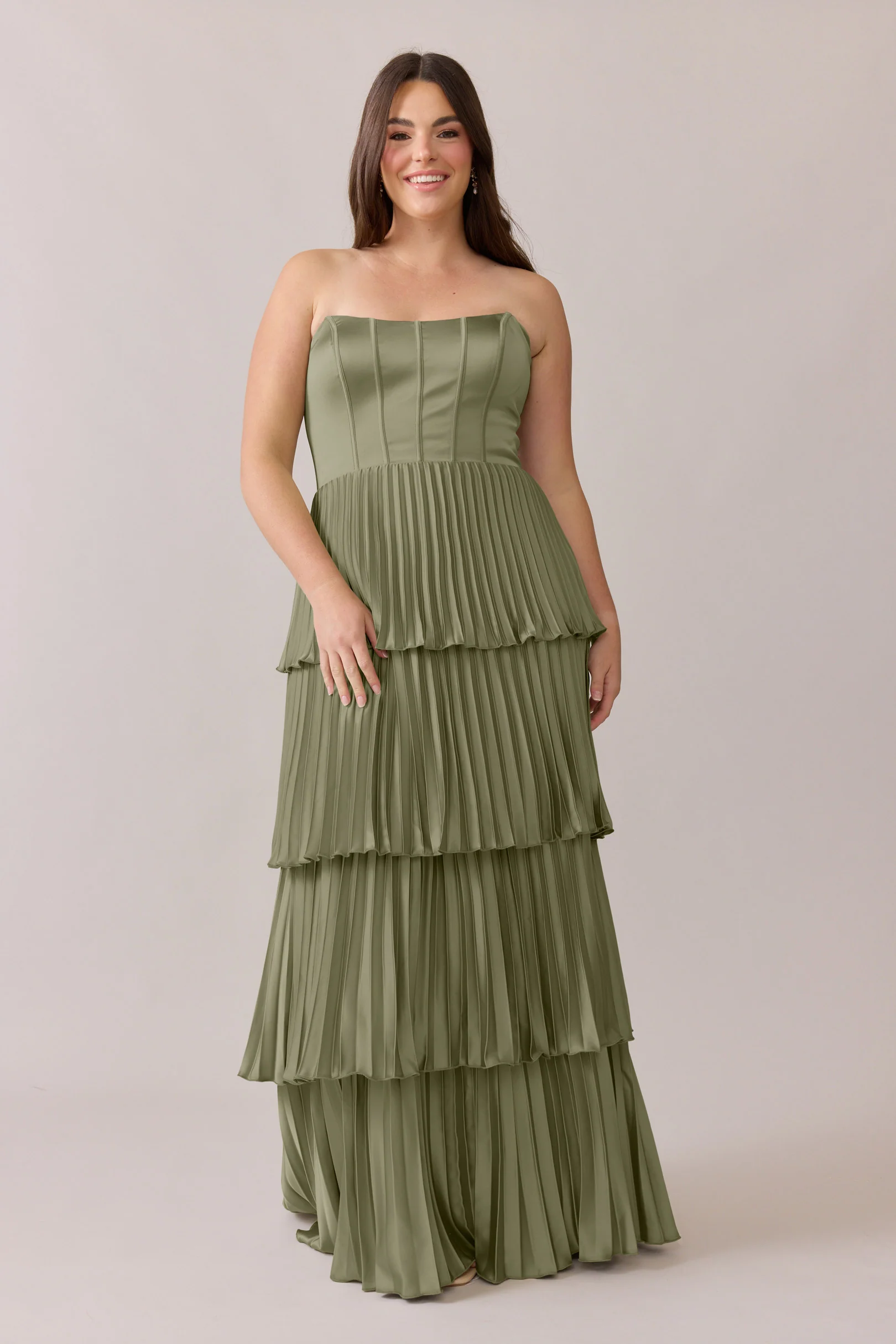 Collins Satin Pleated Dress | Made To Order - Image 44