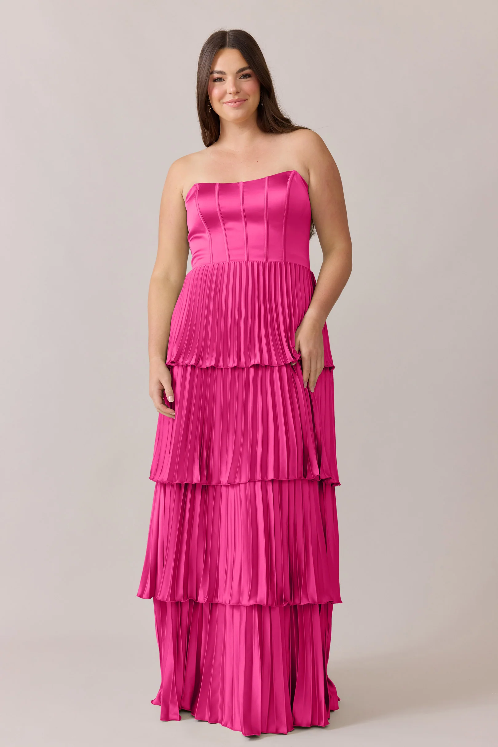 Collins Satin Pleated Dress | Made To Order - Image 48
