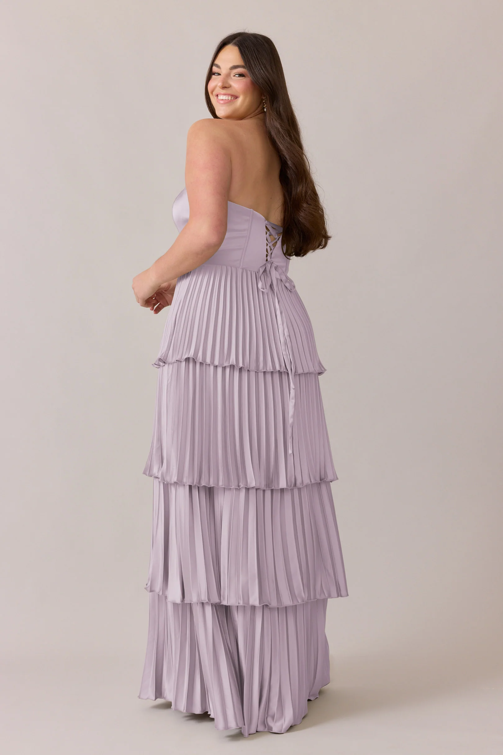 Collins Satin Pleated Dress | Made To Order - Image 53