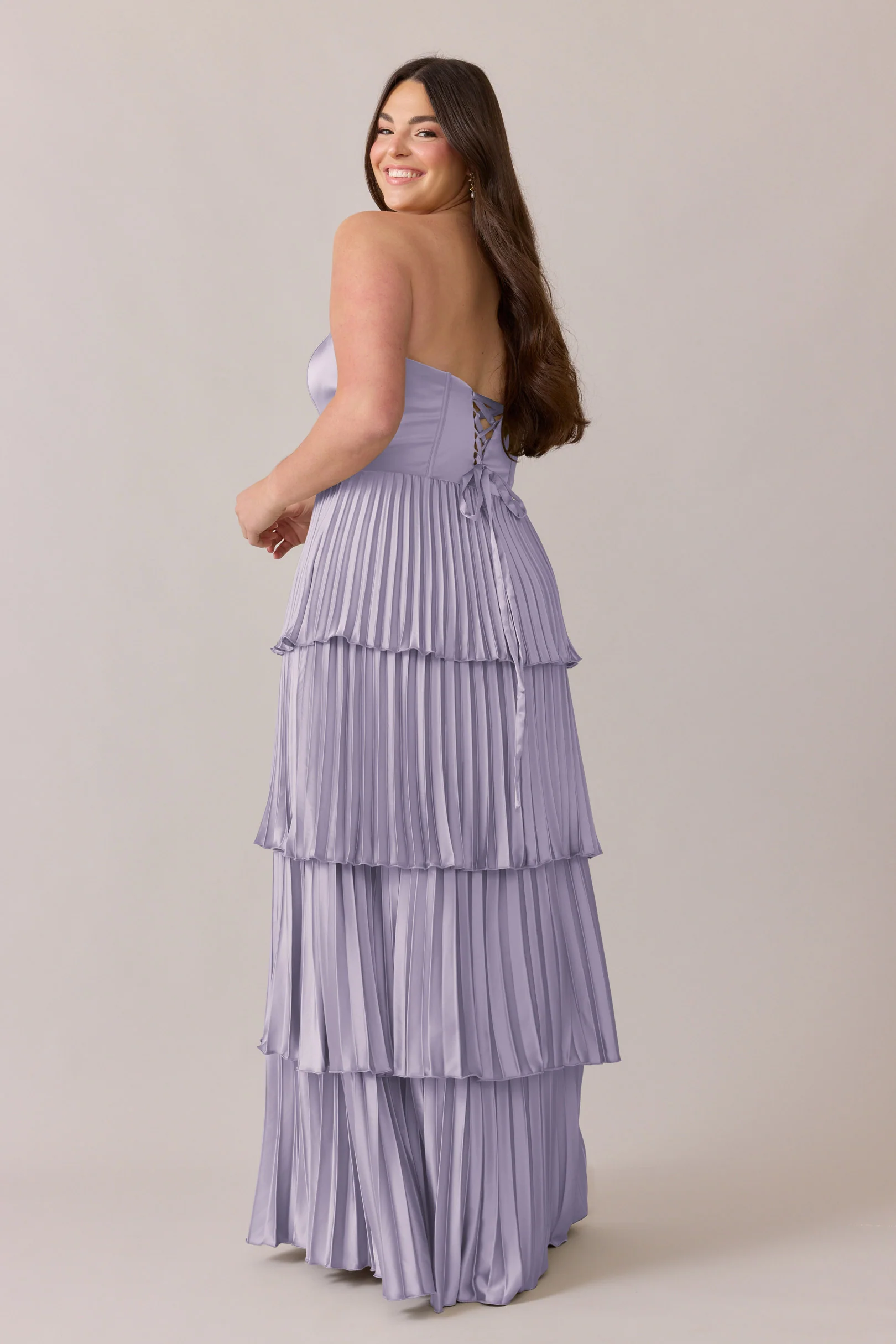Collins Satin Pleated Dress | Made To Order - Image 55