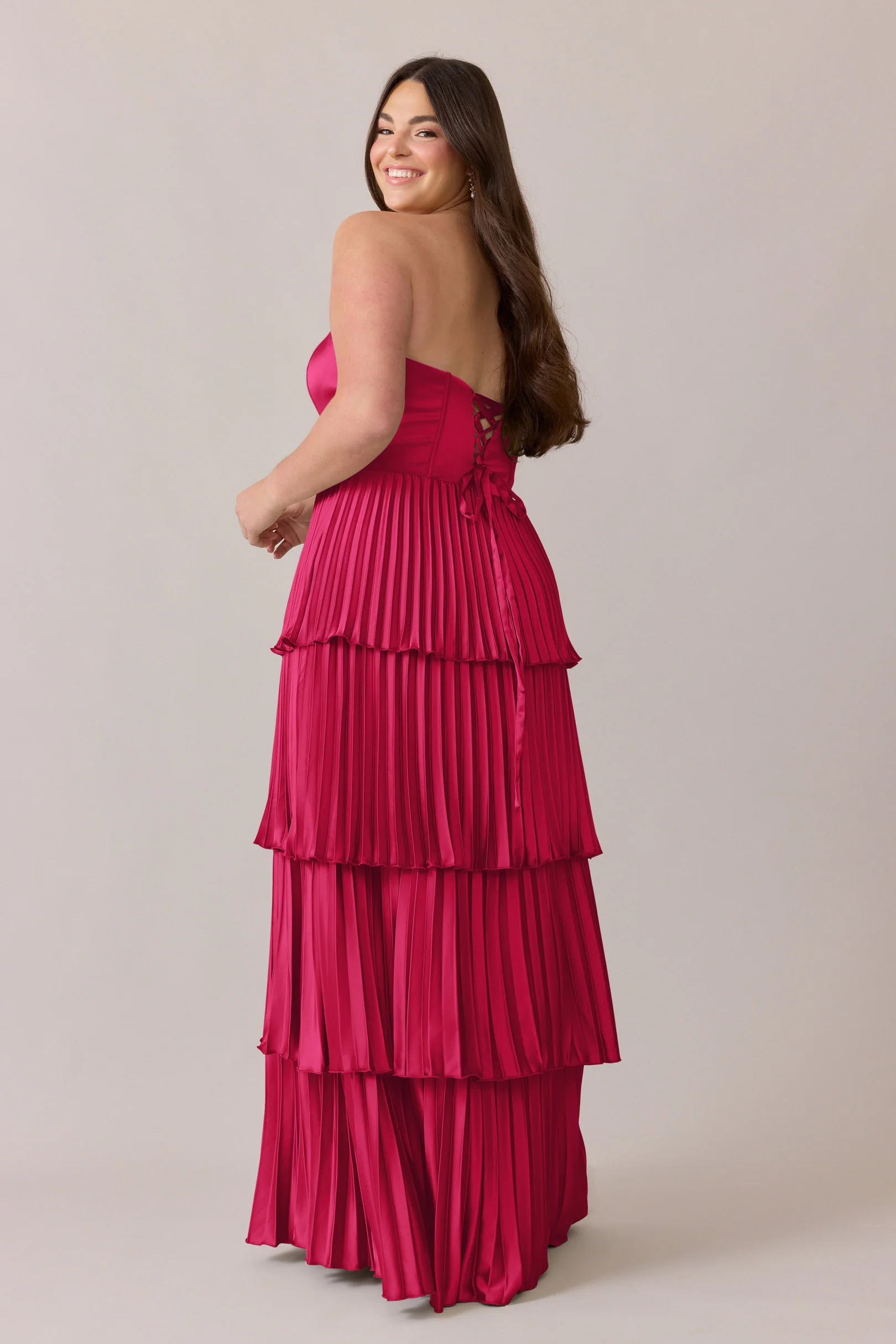 Collins Satin Pleated Dress | Made To Order - Image 58