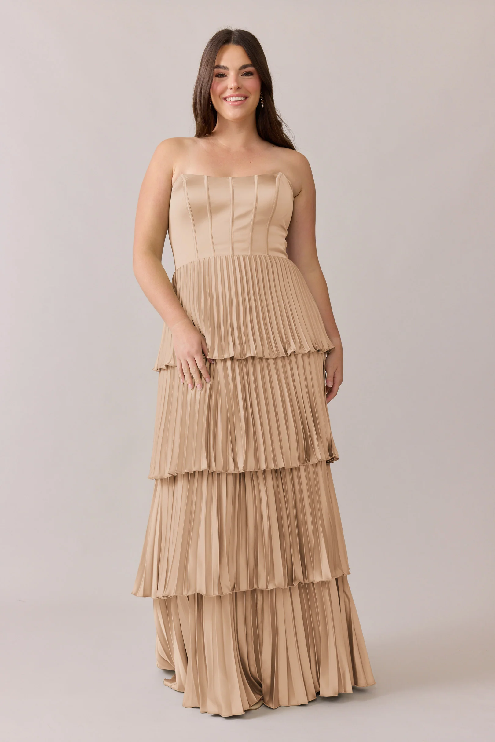 Collins Satin Pleated Dress | Made To Order - Image 59