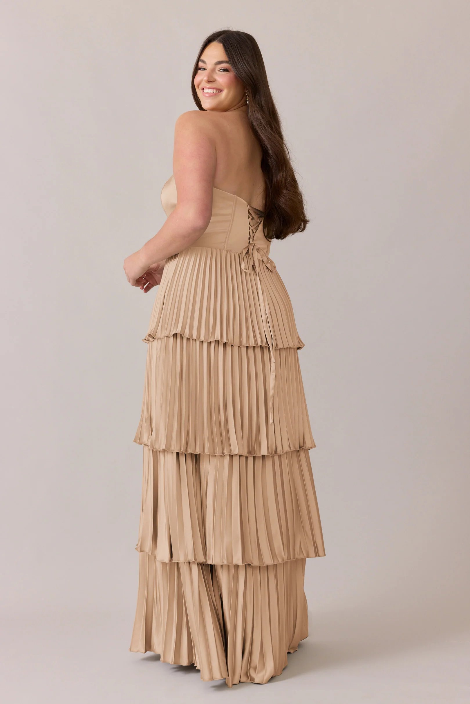 Collins Satin Pleated Dress | Made To Order - Image 60