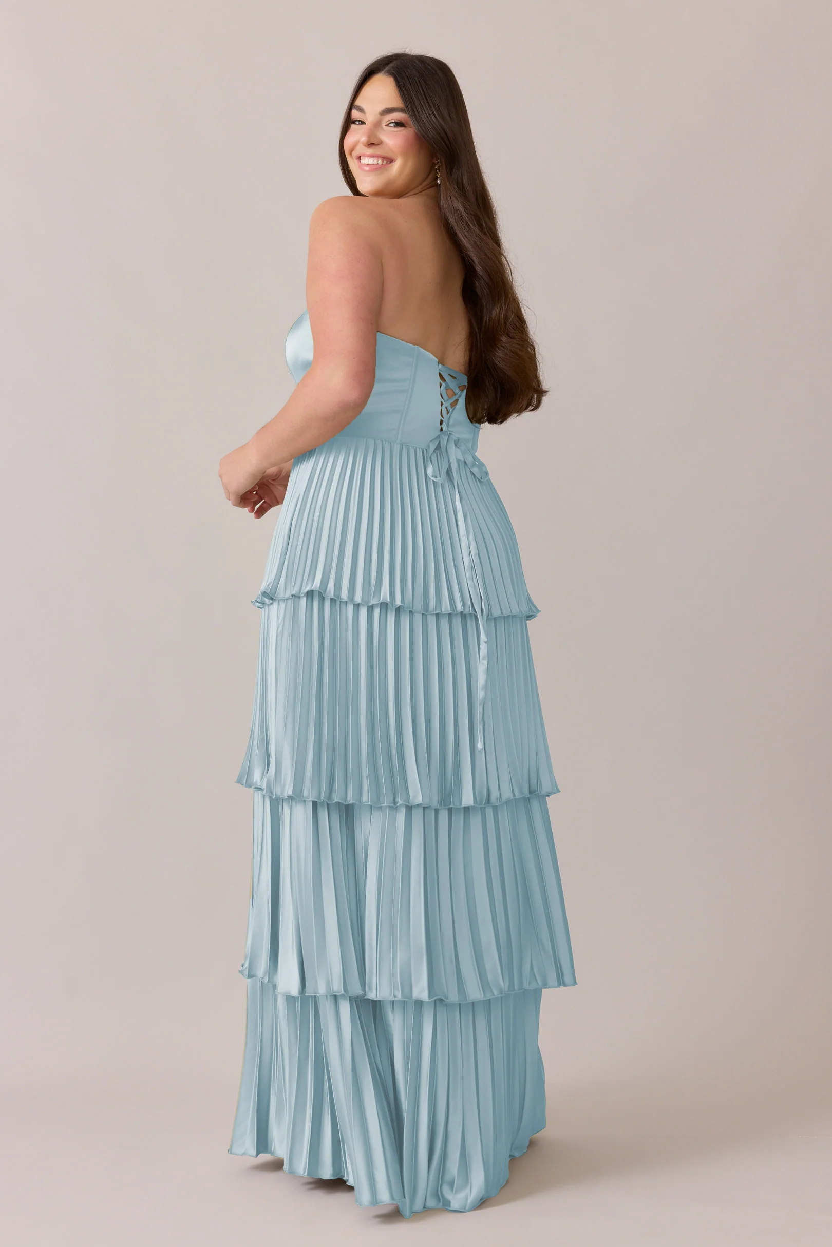 Collins Satin Pleated Dress | Made To Order - Image 7