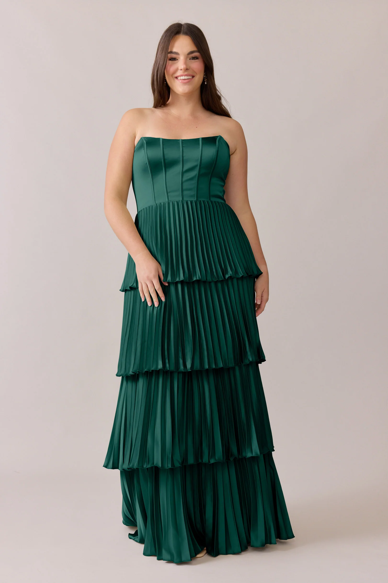 Collins Satin Pleated Dress | Made To Order - Image 71