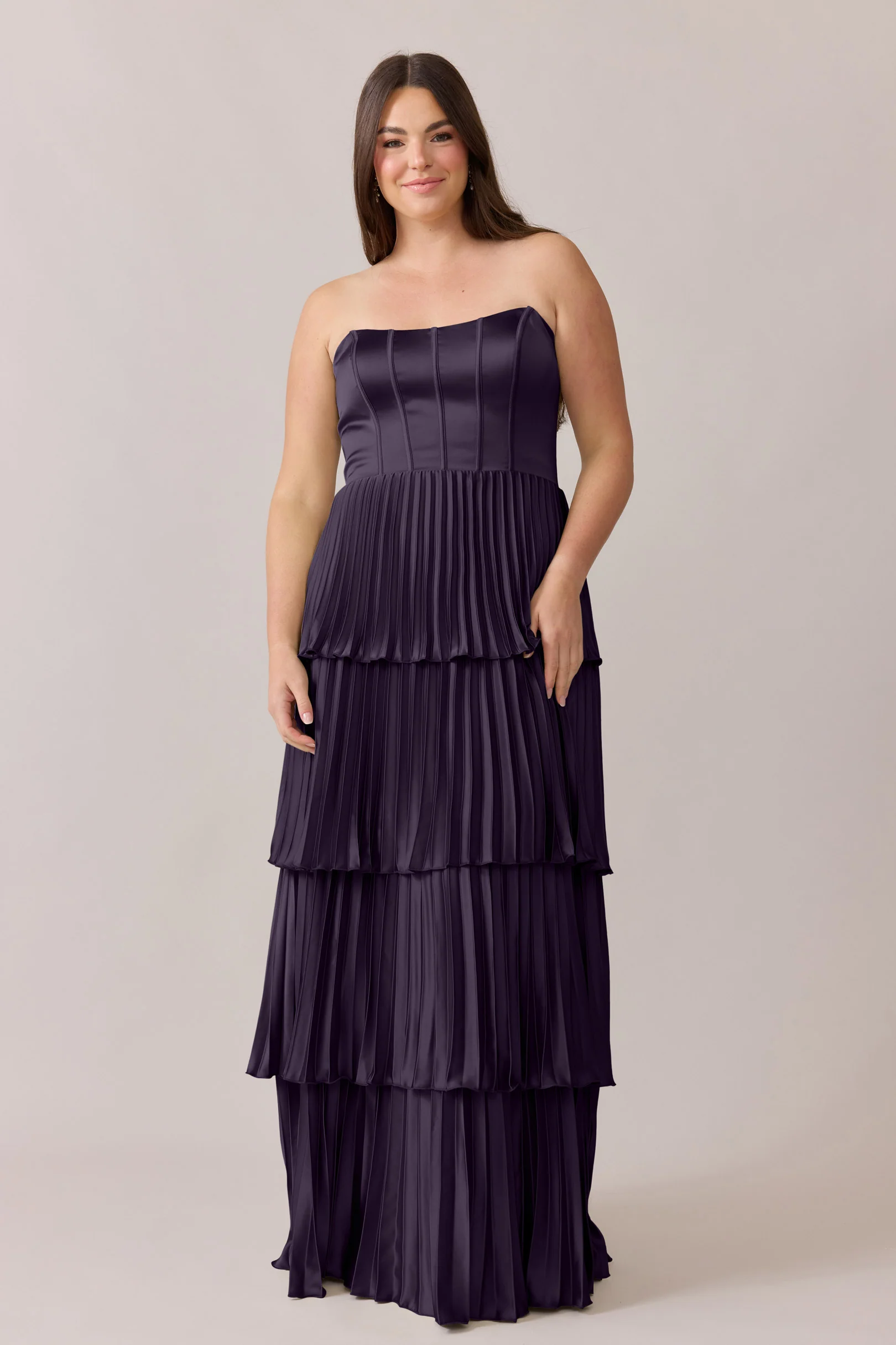 Collins Satin Pleated Dress | Made To Order - Image 73