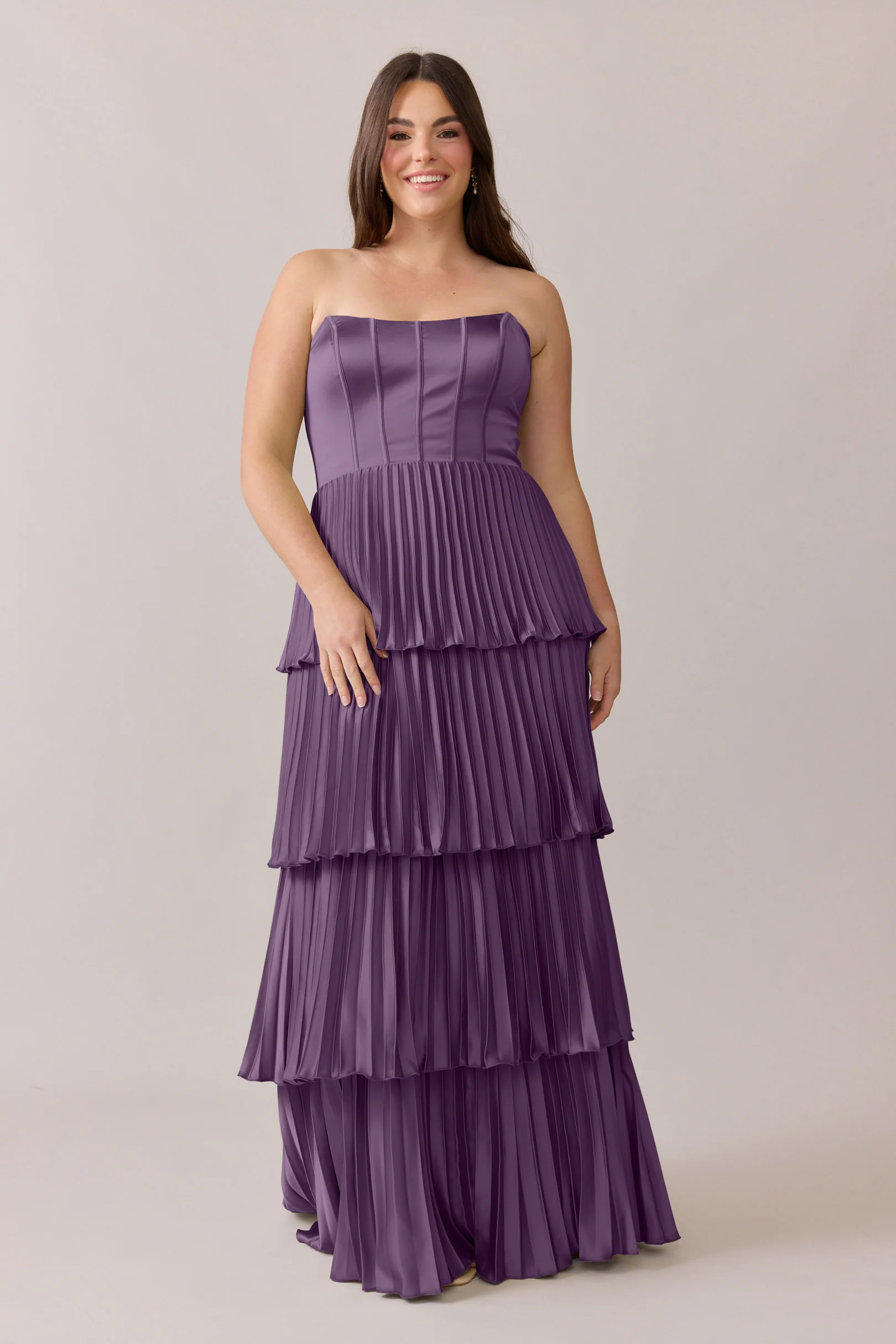 Collins Satin Pleated Dress | Made To Order - Image 75
