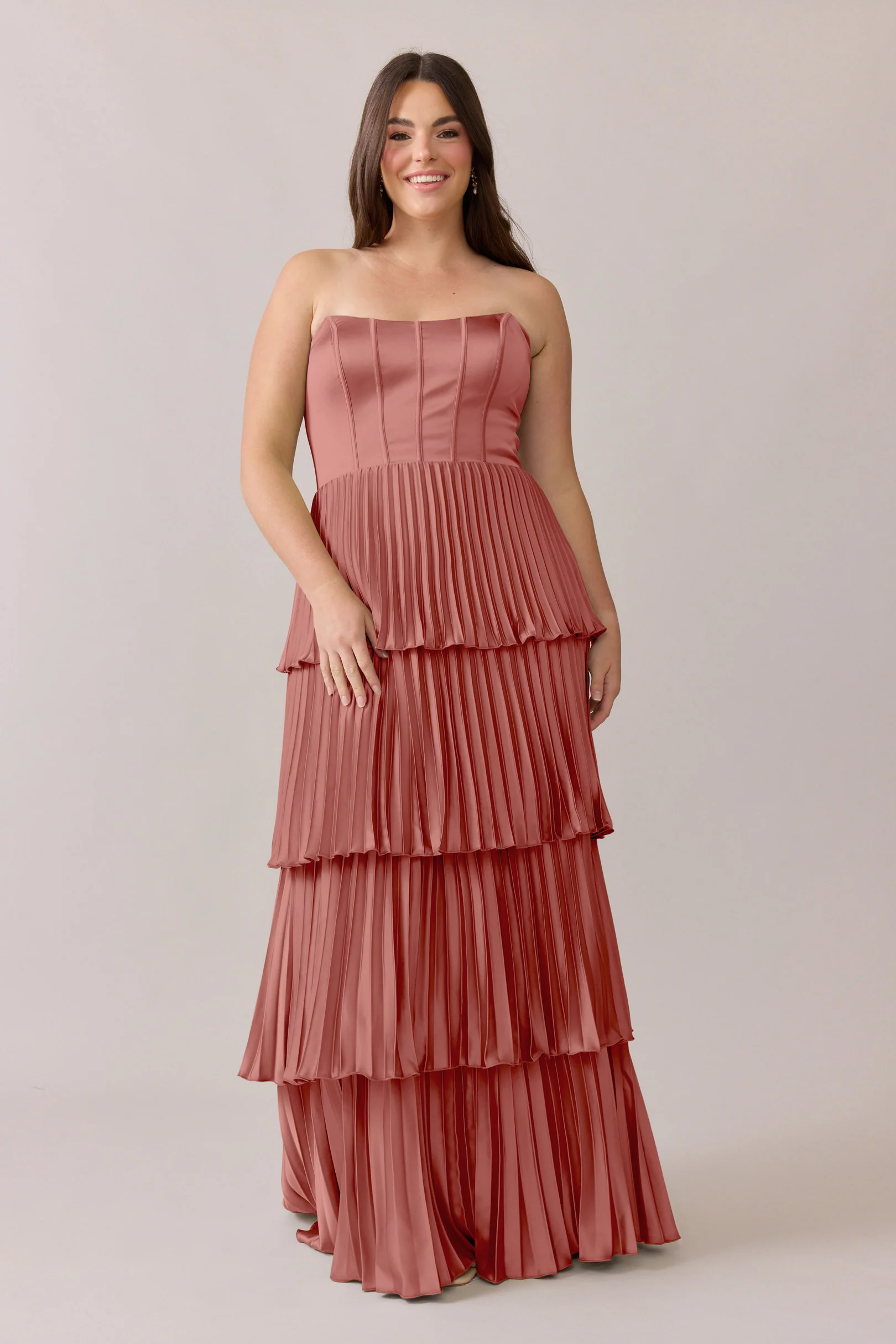 Collins Satin Pleated Dress | Made To Order - Image 77