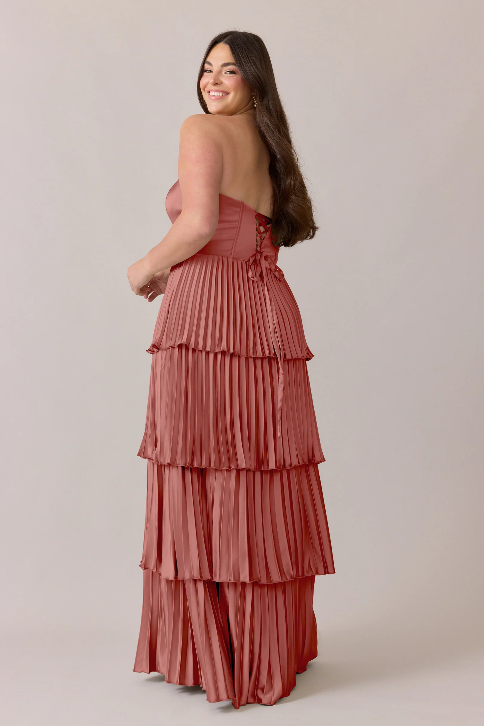 Collins Satin Pleated Dress | Made To Order - Image 78