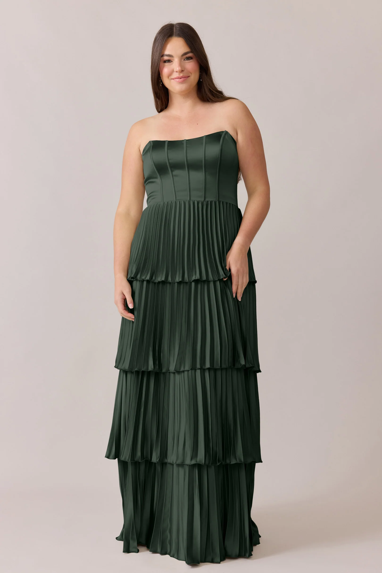 Collins Satin Pleated Dress | Made To Order - Image 79