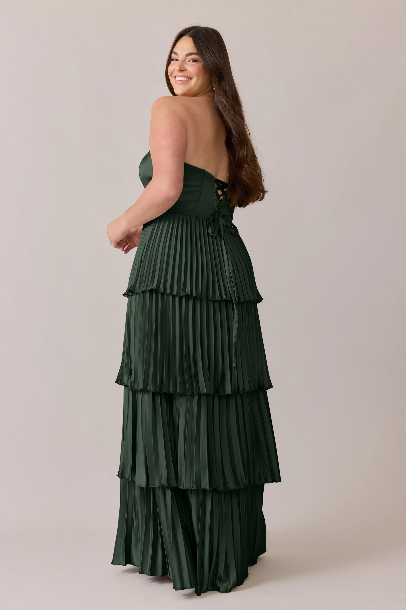 Collins Satin Pleated Dress | Made To Order - Image 80