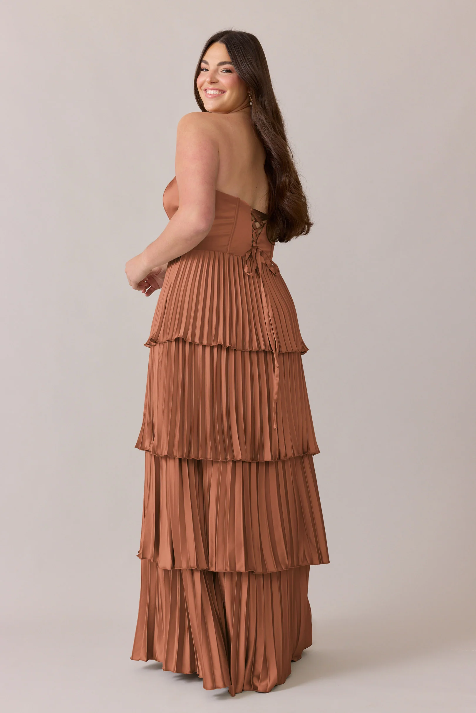 Collins Satin Pleated Dress | Made To Order - Image 82