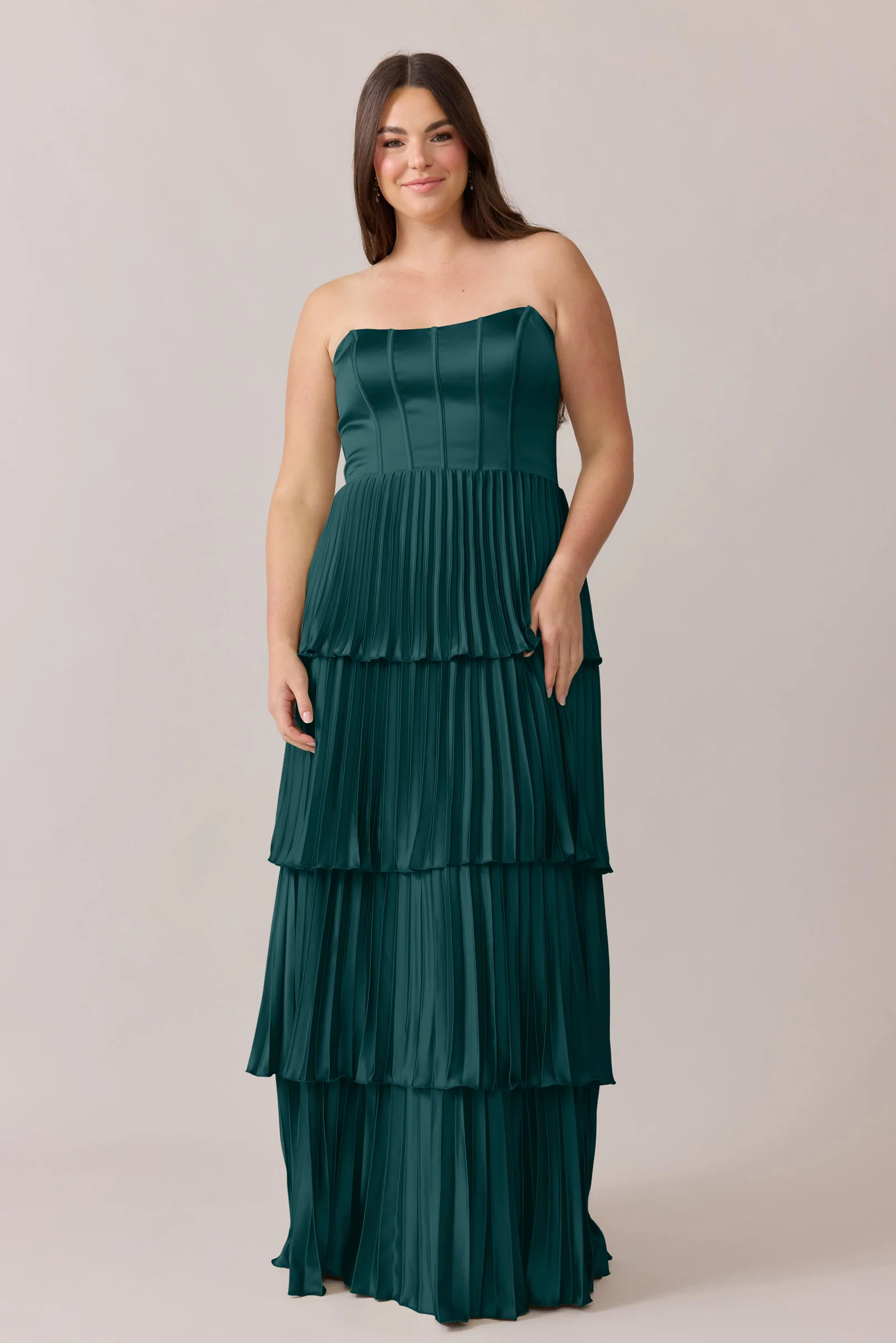 Collins Satin Pleated Dress | Made To Order - Image 83